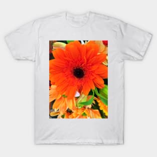 Orange Floral Display - Autumn Bouquet - Flowers T-Shirt